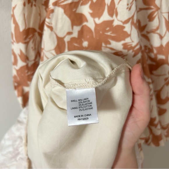 NWT Lovers & Friends Corey Maxi Dress in Caramel Brown Floral Tiered Summer Maxi - Picture 12 of 13